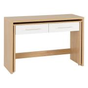 Samaira Slider Desk In White Gloss With 2 Drawers