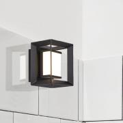 Chaplin LED Small Rectangular Wall Light In Matt Black