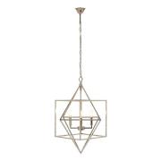 Kamloops Square Chandelier Ceiling Light In Silver Nickel