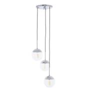 Rocklin 3 Lights Clear Glass Shade Pendant Light In Chrome