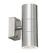 Canon 2 Lights Small Wall Light In Polished Stainless Steel