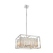 Acadia 6 Lights Crystal Details Ceiling Pendant Light In Chrome