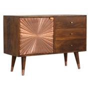 Manila Wooden Sideboard In Chestnut And Copper