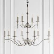 Stanford 12 Lights Pendant Light In Polished Nickel