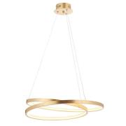 Scribble Ring Ceiling Pendant Light In Opulent Gold Leaf