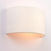 Obi Linen Wall Light In Vintage White