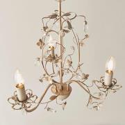 Lullaby 3 Lights Clear And Pearl Acrylic Pendant Light In Cream