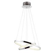 Kline 2 Ring Ceiling Pendant Light In Polished Chrome