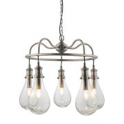 Hadassa 5 Lights Pear Drop Pendant Light In Antique Nickel