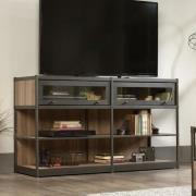 Batesville Wooden TV Stand With 4 Shelves In Salt Oak