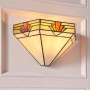 Nevada Tiffany Glass Wall Light In Matt Black