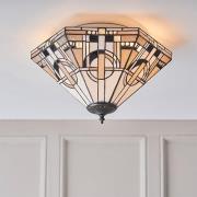 Metropolitan 2 Lights Medium Flush Ceiling Light In Dark Bronze