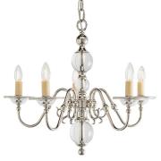 Tilburg 5 Lights Clear Crystal Pendant Light In Polished Nickel