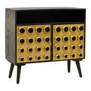 Atria Wooden Sideboard With 2 Doors In Black And Gold