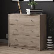 Maiton Wooden Chest Of 3 Drawers In Jackson Hickory Oak