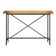 Powell Wooden Laptop Desk In Natural With Black Metal Frame