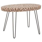 Laconia Oval Wooden Side Table With Hairpin Legs In Natural