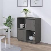 Lazaro Solid Pinewood Sideboard With 2 Doors In Grey