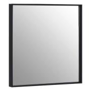 Andstima Small Square Wall Bedroom Mirror In Matte Black Frame