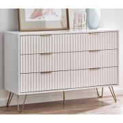 Marius Wooden Chest Of 6 Drawers In Matt White