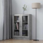 Libet Wooden Display Cabinet In With 2 Doors In Concrete Effect