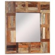 Ubaldo Square Reclaimed Wood Wall Mirror In Multicolour