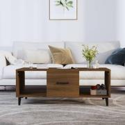 Ebco Wooden Coffee Table With 1 Door In Brown Oak