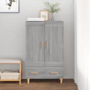 Aleta Wooden Highboard With 2 Doors 1 Drawer In Grey Sonoma Oak