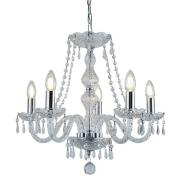 Hale 5 Lights Clear Crystal Chandelier Light In Chrome