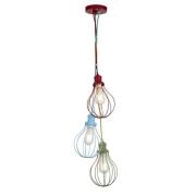 Novelty 3 Lights Balloon Pendant Light In Multicoloured