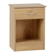 Mazi Wooden Bedside Cabinet With 1 Drawer In Oak Effect