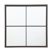 Chafers Small Window Pane Style Wall Mirror In Black Frame