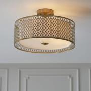 Caneadea Round Flush Ceiling Light In Gold