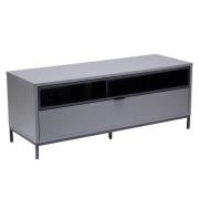 Cerritos Small Wooden TV Stand In Charcoal And Black