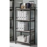 Barbara Wooden 4 Tier Shelving Unit In Concrete Effect