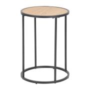 Salvo Wooden Side Table Round In Matt Wild Oak