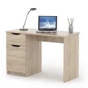 Crick Wooden Computer Desk In Sonoma Oak With 1 Door