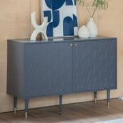 Helston Wooden Sideboard With 2 Doors In Grey