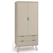 Avoch Wooden Wardrobe In Driftwood With 2 Doors 2 Drawers