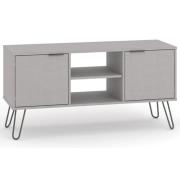 Avoch Wooden TV Stand In Grey With 2 Doors