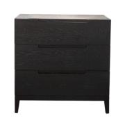 Ogen Wooden Chest Of 3 Drawers In Black