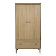 Hazel Wooden Wardrobe With 2 Doors In Oak Natural