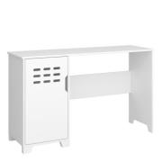 Luna Wooden Laptop Desk With 1 Door In Pure White