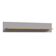 Belgin Wooden Wall Shelf In Riviera Oak And Grey Oak