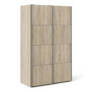 Vrok Sliding Wardrobe With 2 Oak Doors 5 Shelves In Oak