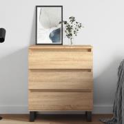 Kacia Wooden Chest Of 3 Drawers In Sonoma Oak