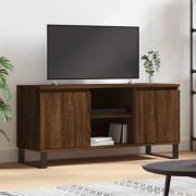 Kacia Wooden TV Stand With 2 Doors In Brown Oak