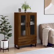 Alivia Wooden Display Cabinet With 2 Doors In Brown Oak