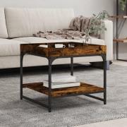 Tacey Wooden Coffee Table Square In Smoked Oak