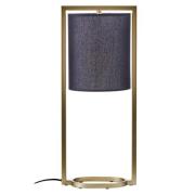 Lena Black Fabric Shade Table Lamp With Gold Metal Frame